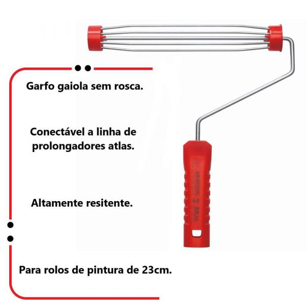 Suporte para Rolo de Pintura 400/23SR 23cm Atlas