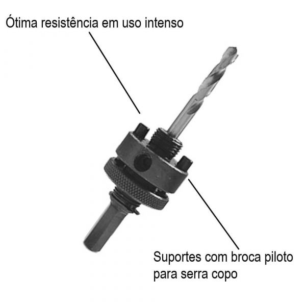 Suporte Para Serra Copo 32-210mm H-10 Hansatecnica