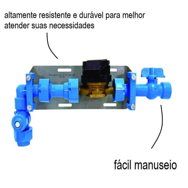 Suporte PVC Para Hidrômetro 3/4