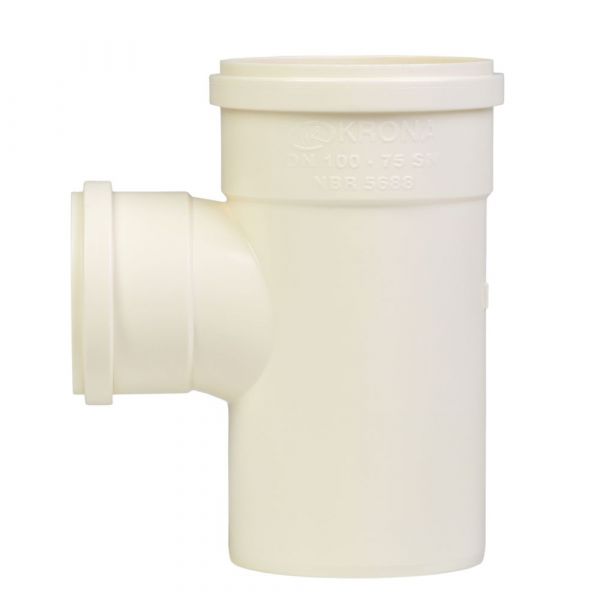 Tê de Redução Esgoto Primário DN100 x 50mm Krona