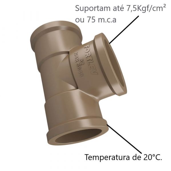 Tê Soldável 60mm Fortlev