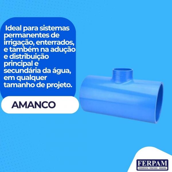 Tê Soldável Para Irrigação DN75X50 Amanco 10720