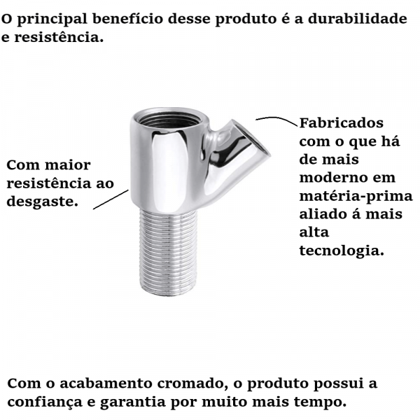 Tê Tipo Y 45º Macho-Fêmea 1/2