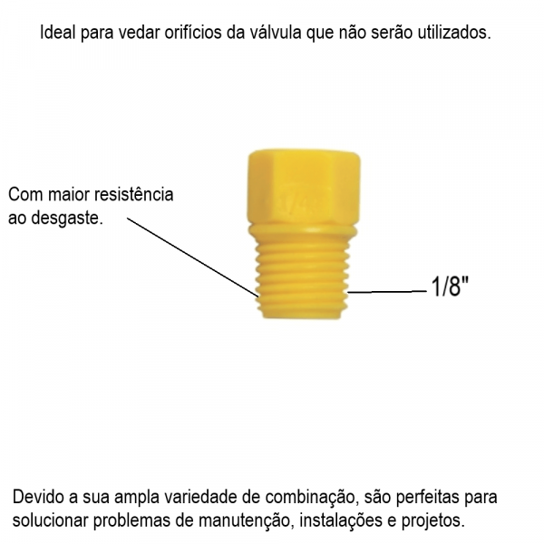 Tampão de Comando para Irrigação 1/8