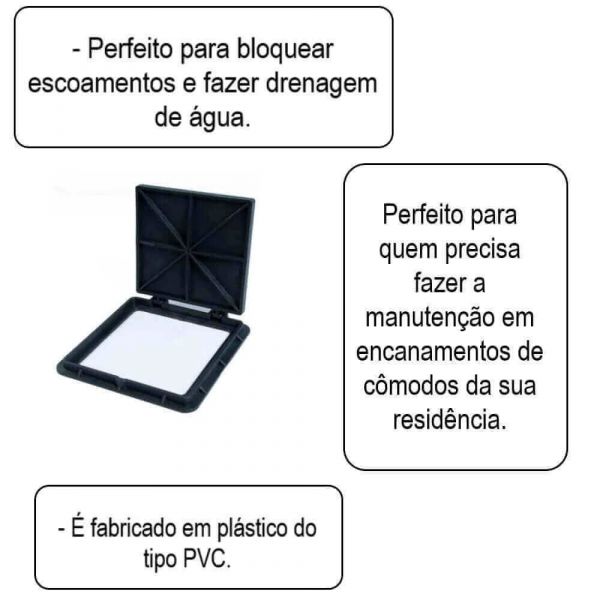 Tampão Articulado de PVC 20x20cm Pro Safety