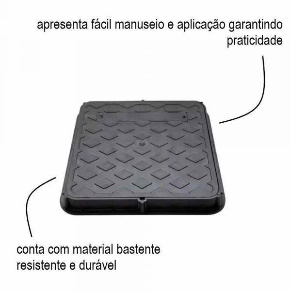 Tampão Plástico 50X50cm Ramada