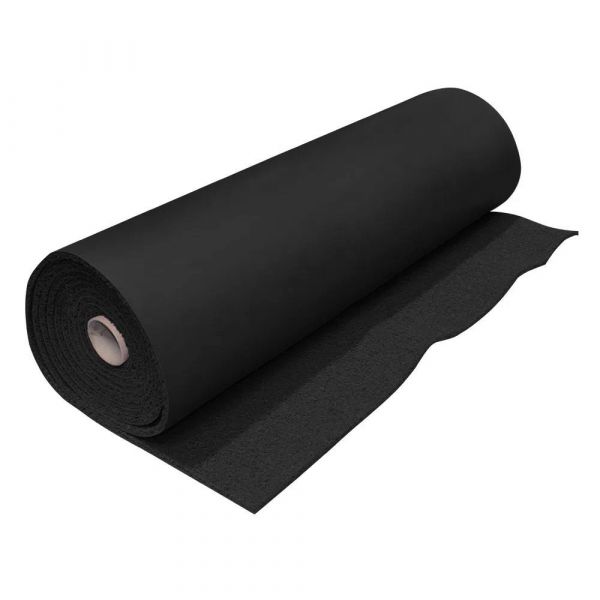 1 Metro de Tapete Vinil Silver 1,20m x 10mm Preto Kapazi