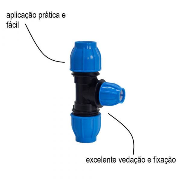 Te 90° De Compressão Plus com Redução Irritec