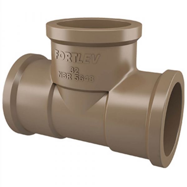 Tê Soldável 25mm PVC Fortlev