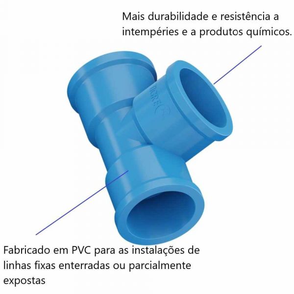 Tê Soldável Irrigação DN35mm Tigre