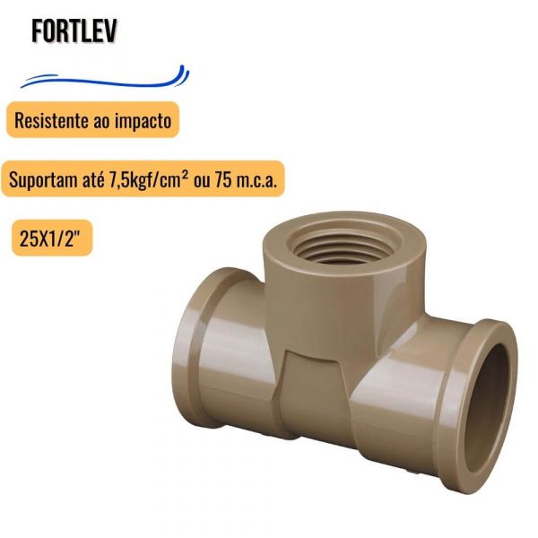 TE Soldável Roscavel 25X1/2” Fortlev