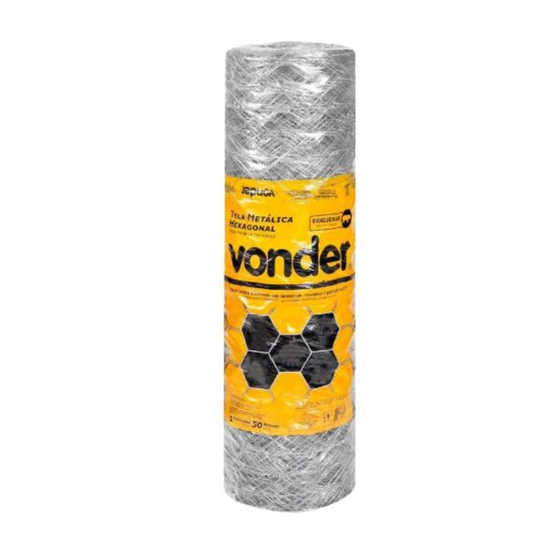 Tela Mangueirão Hexagonal Fio 16 1,50x50m BWG Vonder