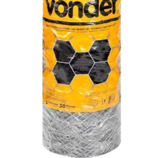 Tela Mangueirão Hexagonal Fio 16 1,50x50m BWG Vonder