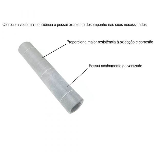 Tela Para Peneira 1,2 Metros Galvanizada M 4 FIO22 Telas MM