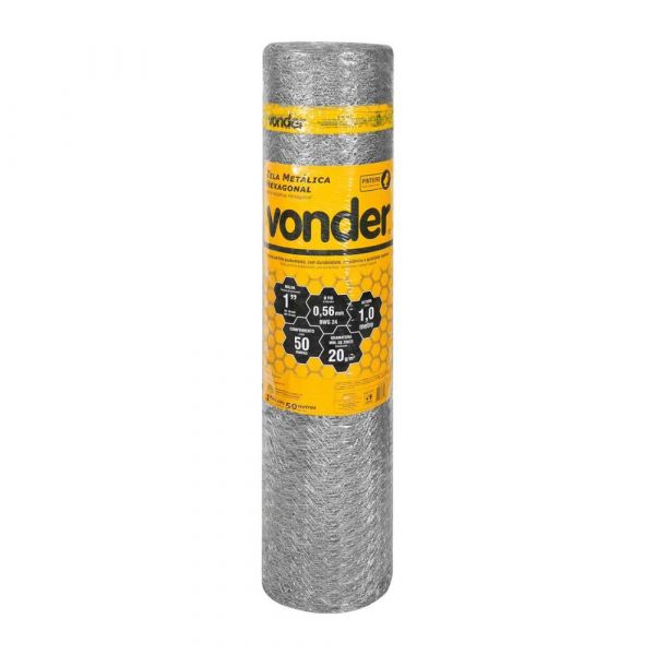 Tela Pinteiro Fio 24 Alt 1.0 x 50m Vonder