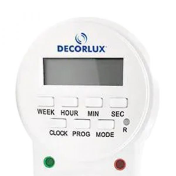 Temporizador Digital com Plugue e Tomada 100~240V 10A TE2163 Decorlux