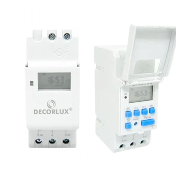 Temporizador Digital para Trilho DIN35 127-220V 16A Decorlux