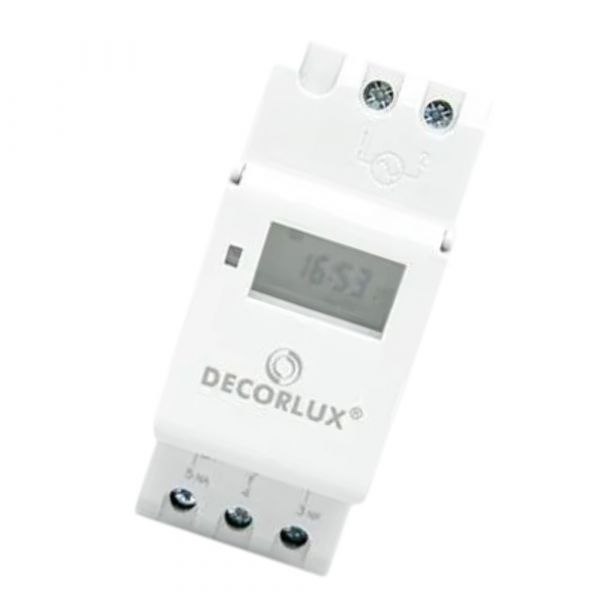 Temporizador Digital para Trilho DIN35 127-220V 16A Decorlux