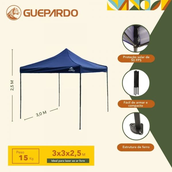 Tenda Gazebo Articulado Guepardo Pagoda 3X3m Nautika