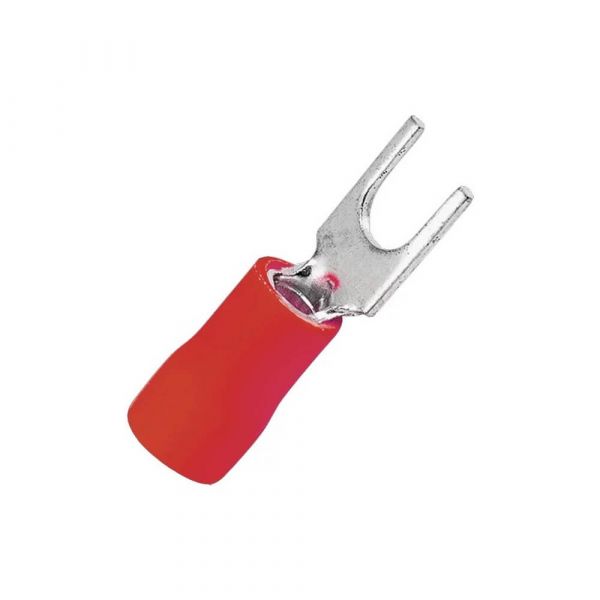 Terminal Garfo M3 Vermelho 0,5-1,5mm Decorlux