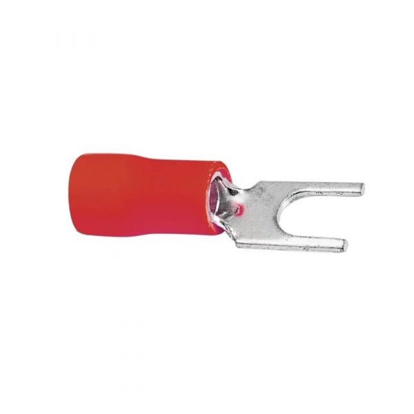 Terminal Garfo M3 Vermelho 0,5-1,5mm Decorlux