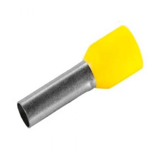 Terminal Ilhós Simples Tubular 25mm 89A Amarelo Decorlux