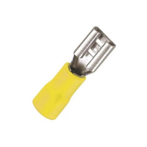 Terminal Pre-Isolado Encaixe Amarelo 4,0 A 6,0mm Femea Lukma