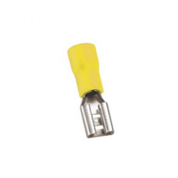 Terminal Pre-Isolado Encaixe Amarelo 4,0 A 6,0mm Femea Lukma