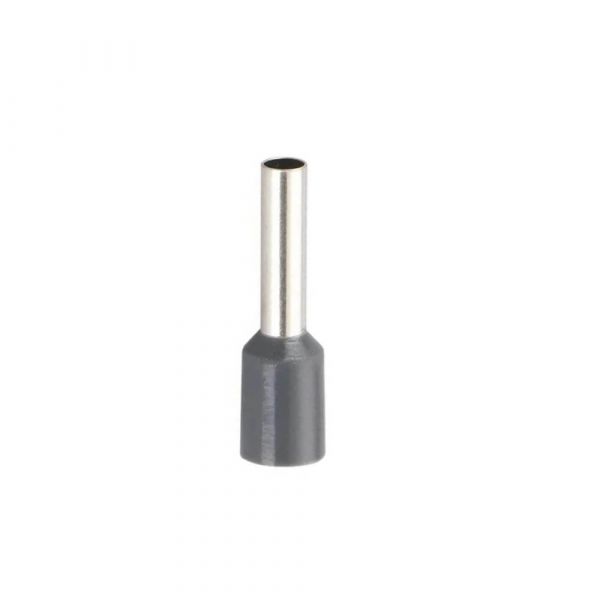 Terminal Tubular Ilhos Simples 4,0mm Cinza Lukma