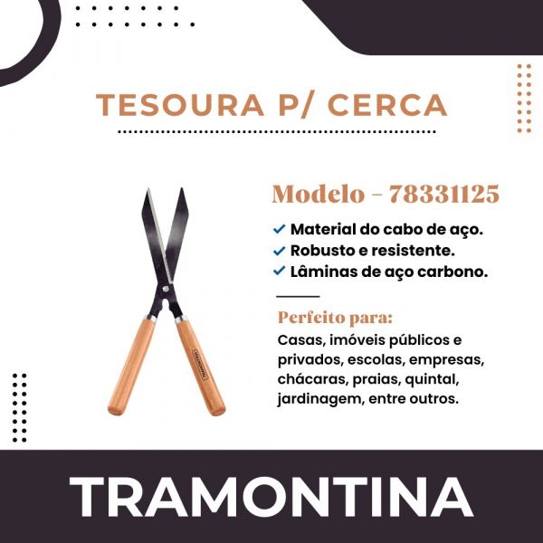 Tesoura para Cerca Viva 12 Dentes Tramontina