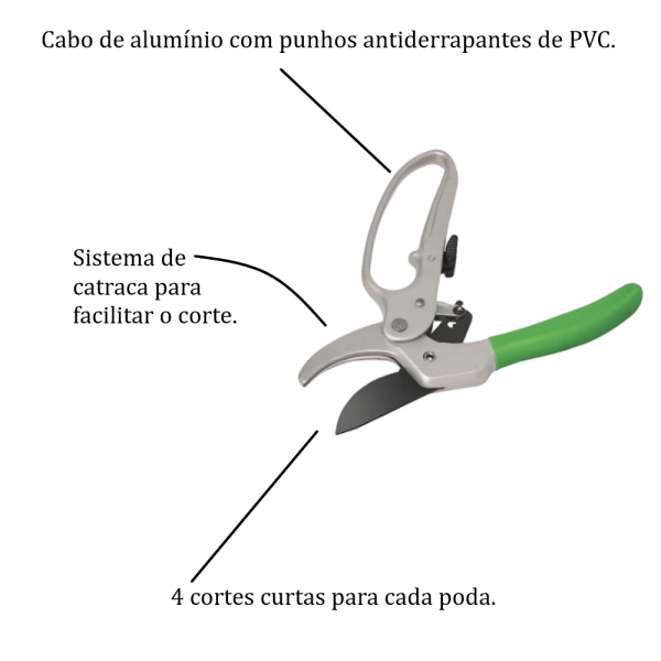 Tesoura para Poda com Catraca TS-3130 Trapp