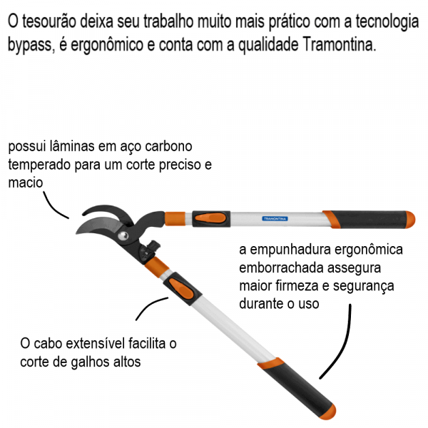 Tesoura Poda Cabo Extensivo Tramontina