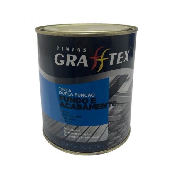Tinta Brilhante Vermelho Segurança Dupla Função 900ml Grafftex 