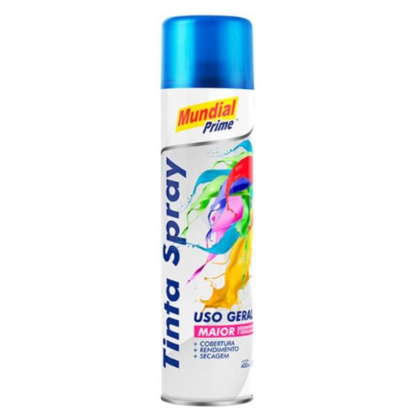 Tinta Spray Azul Metálica 400ml Mundial Prime