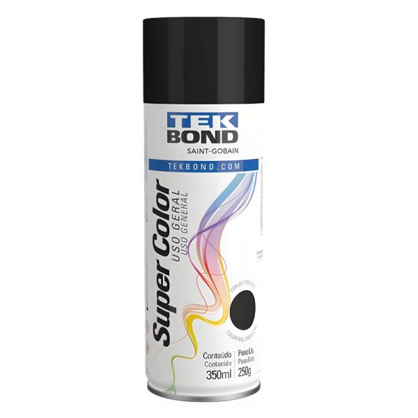 Tinta Spray Preto Alta Temperatura 350 Ml Tek Bond