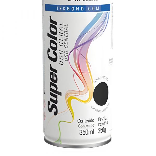 Tinta Spray Preto Alta Temperatura 350 Ml Tek Bond
