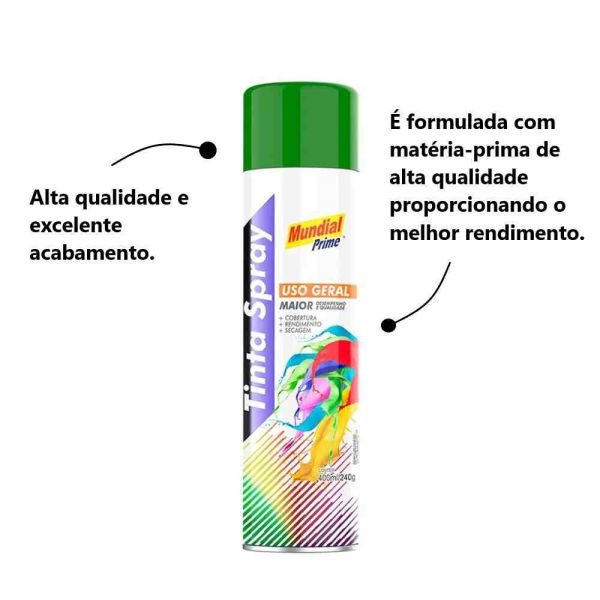 Tinta Spray Verde Escuro 400ml Mundial Prime