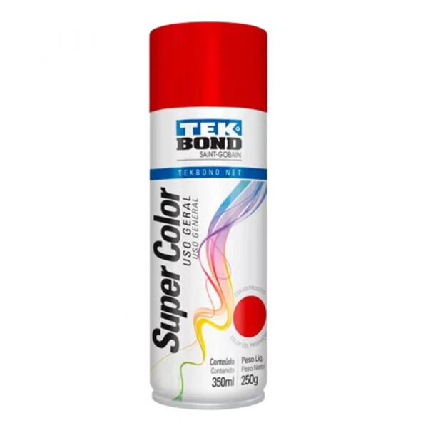 Tinta Spray  Vermelho 350ml Tek Bond