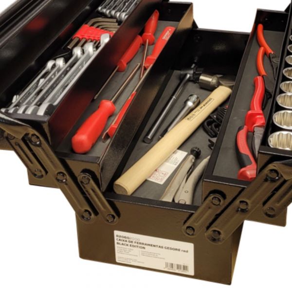 Caixa de Ferramentas Sanfonada com 64 Peças Black Edition Gedore