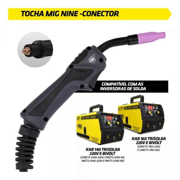 Tocha MIG sem Gás 2m Nine Conector Tork