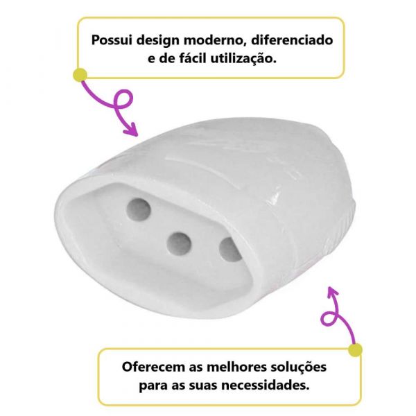 Tomada Pino Elétrico Fêmea 3 Pino 20A Daneva
