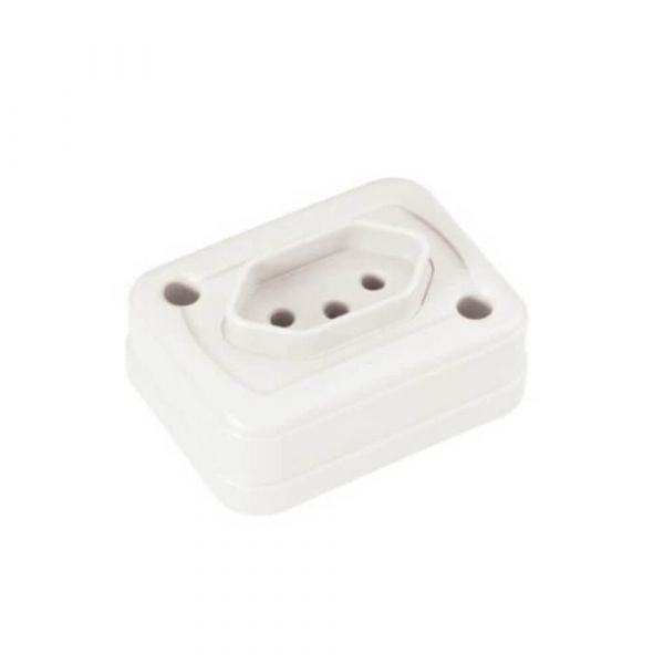 Tomada Retangular Branca 2P+T 10A 250V Tramontina