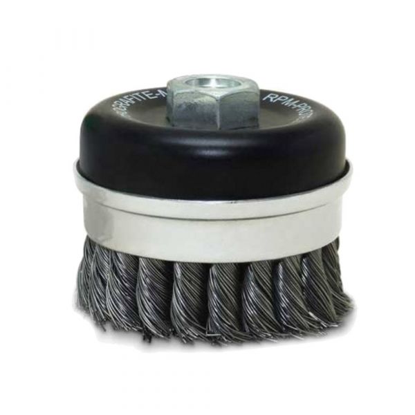 Escova de Aço tipo Copo Torcida 4'' Carbografite