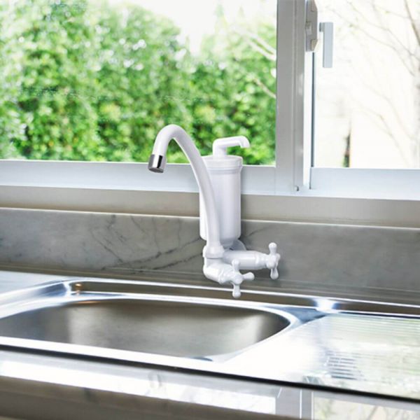 Torneira Bica Móvel com Purificador Branco Marujá Viqua 