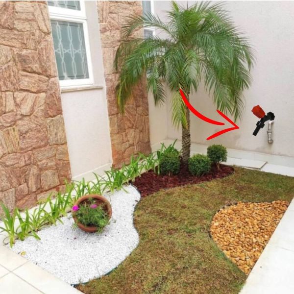 Torneira de Jardim Preta/Vermelha 3/4