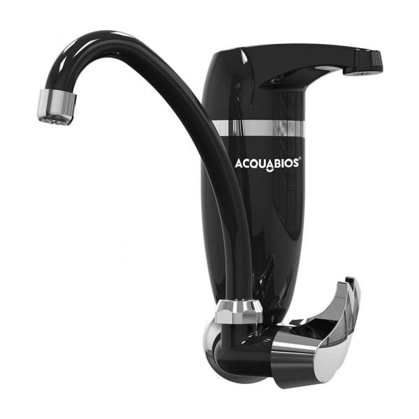 Torneira de Parede Acqua Premium Preta Cromada com Filtro Acquabios