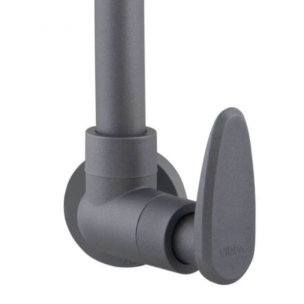 Torneira de Parede Bica Móvel Cinza Fosco Allure Décore Viqua