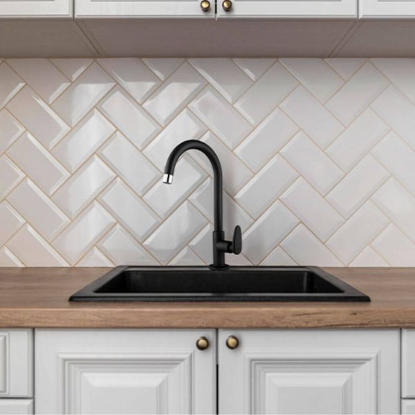 Torneira de Parede Bica Móvel Preto Fosco Allure Décore Viqua 