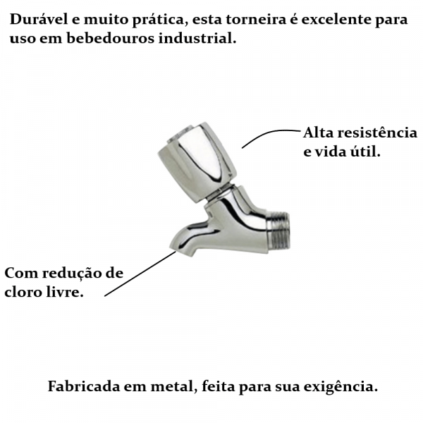 Torneira Metal para Bebedouro C25 Acquabios