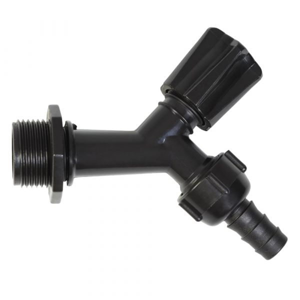 Torneira para Jardim Preta Slim 1/2 Pol. x 3/4 Pol. Krona